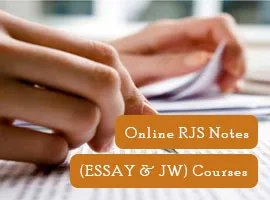 RJS NOTES (ESSAY & JW) Courses 